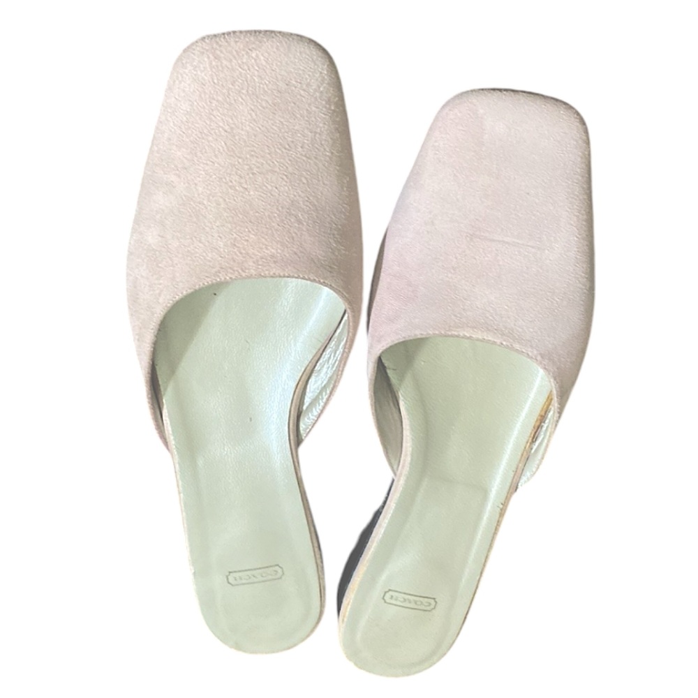 Coach Babatte 736  Italian Made Suede Pink Ballet Mullet Size 5.5B